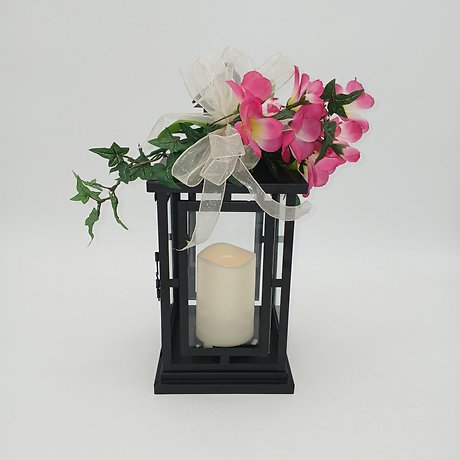Lantern with Silk Orchid