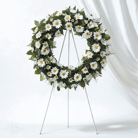 White Daisy Wreath