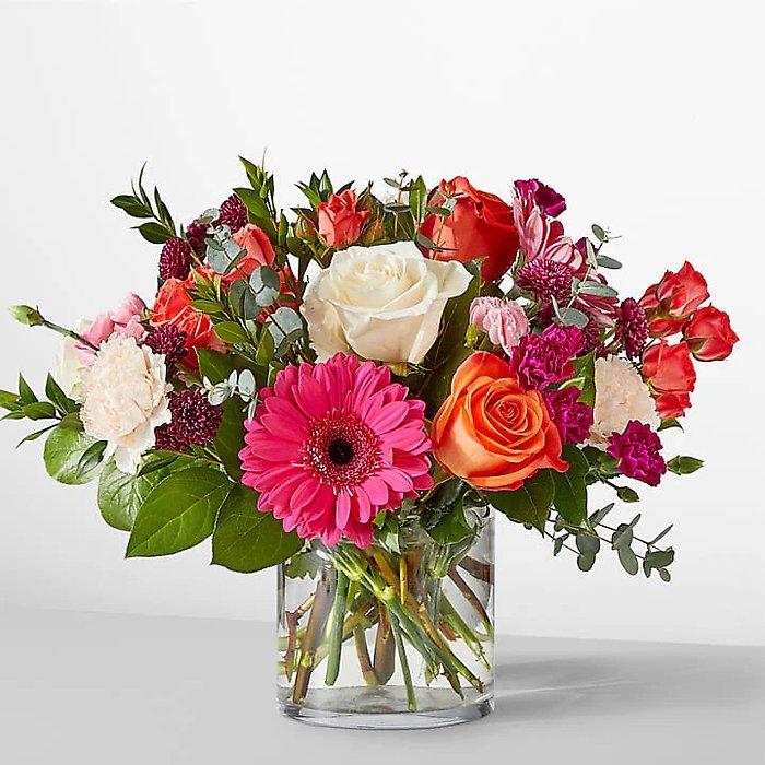 Small clear vase- Spring Flowers