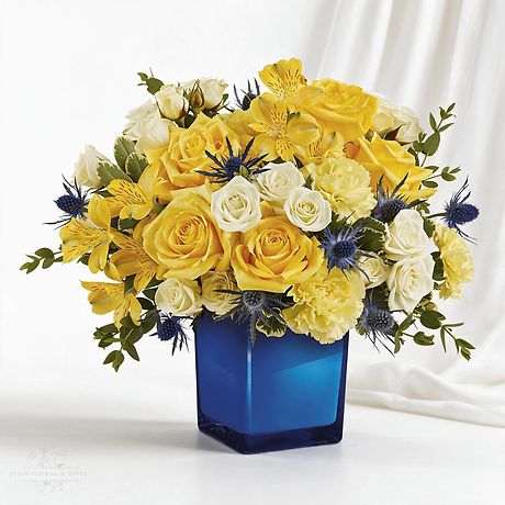Golden Blue Bouquet