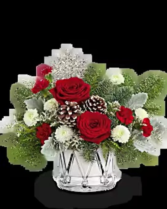 Christmas White Round Vase