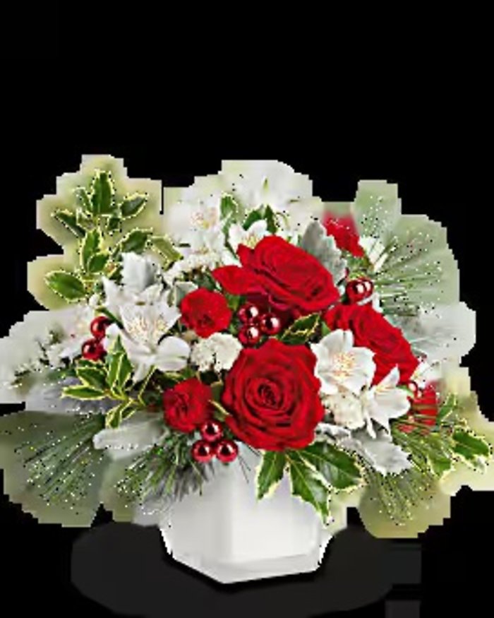 Christmas with White vase